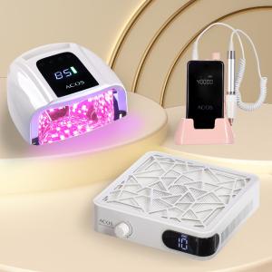 ACOS Professional Brushless Nail Drill   Rechargeable Nail Lamp 96W Pair  Nail Dust Collector Sale For Nice