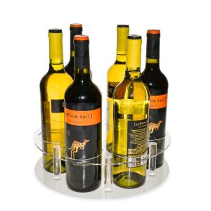 Acrylic Rotating Bottle Display (6 Bottles) 2025 Sale Online