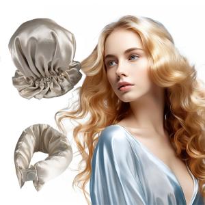 3 Pcs Apricot Heatless Hair Curling Satin Set - Easy Sleep-In Curler for Beautiful Waves With Paypal Cheap Pice