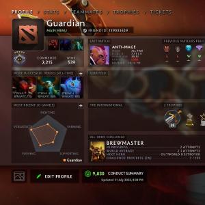 Guardian V | MMR: 1460 - Behavior: 9830 With Paypal For Sale