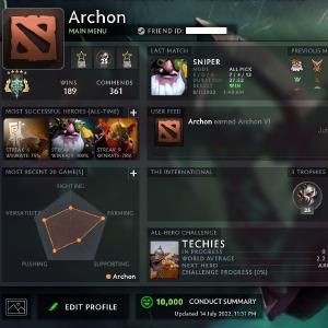 Archon V | MMR: 3050 - Behavior: 10000 Cheap Sale Marketable