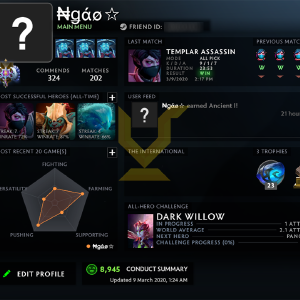 Ancient I | MMR: 4000 - Behavior: 8945 Perfect For Sale