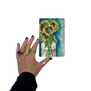 watercolor sunflower original Clearance Fake