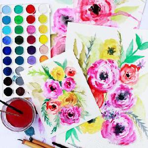 watercolor blooms Buy Cheap Excellent