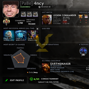 Legend V | MMR: 3700 - Behavior: 6741 Sale Choice