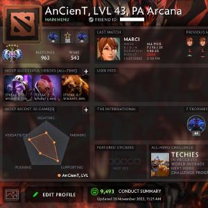 Ancient V | MMR: 4510 - Behavior: 9493 From China Sale Online