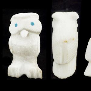 White Marble Bird, Horned Owl by Michael Coble Discount Cheap Online