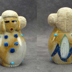 Zuni Rock (travertine) Maiden by Gayla Eriacho  - Zuni Fetish Clearance In China