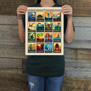 Mythical Creatures from Around the World (Legends & Monsters) Art Print For Cheap Online