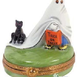 SKU# 7233 - Trick Or Treater With Cat Free Shipping Hot Sale