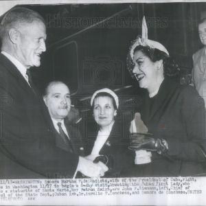1958 Press Photo Senora Martha F De Batista President Cuba - RSC35785 Clearance High Quality