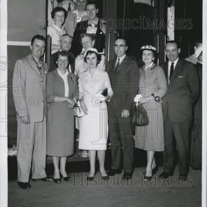 1958 Press Photo Mr. and Mrs. F. Grant, Mr. and Mrs. H. Balwin, S. Corning, Jr. Visa Payment Cheap Pice
