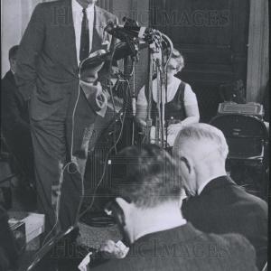 1960 Press Photo Senator Stuart Symington, News Conference Classic Cheap Pice