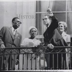 1960 Press Photo President Nixon and Wife With Lt Gen Mobutu And Wife of Congo Cheap Sale With Paypal