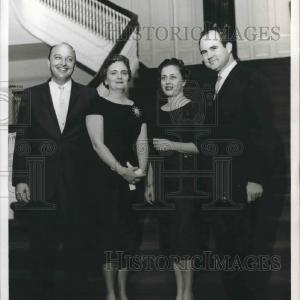 1960 Press Photo Mr. and Mrs. Robert E. Harris, Governor and Mrs. John Patterson How Much