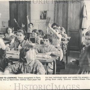 1967 Press Photo Writing To Learn/La Martiniere Method/Education/France Fashion Style Cheap Online