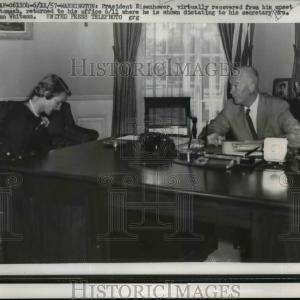1957 Press Photo President Eisenhower & secretary Mrs Ann Whitman in DC Shop For Cheap Online