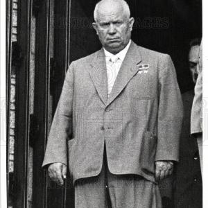 1957 Press Photo Nikita Khrushchev Secretary Soviet Cheap Sale Shop