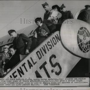 1957 Press Photo Korean War Brides - RRW55613 Clearance Discounts