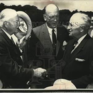 1957 Press Photo Former President Harry S. Truman & others, Missouri - mjc28855 Fashionable