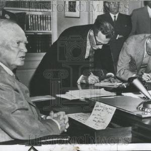 1957 Press Photo Dwight David Ike Eisenhower Sale Hot Sale