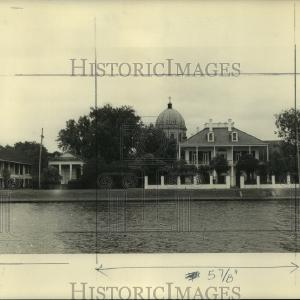 1959 Press Photo Rectory of Holy Rosary Church With Paypal For Sale