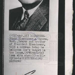 1957 Press Photo Edgar Eisenhower president's brother Free Shipping Footlocker Finishline