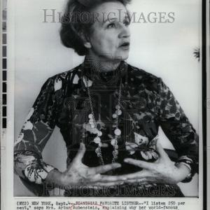 1969 Press Photo Mrs. Artur Rubenstein Online Sale