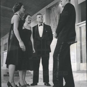 1961 Press Photo Mr. and Mrs. John McCurdy and Mr. and Mrs. James O'Conner Buy Cheap New