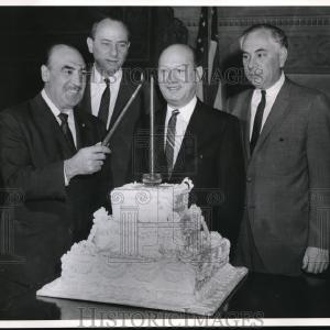 1961 Press Photo Mayor Celebrezze, Nelson Stern, Julie Kravitz, and Nate Shafran Buy Cheap Popular