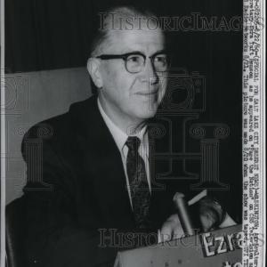 1960 Press Photo Ezra Taft Benson U.S Agricultural Sec at Face the Nation on CBS Exclusive Online