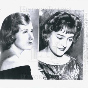 1960 Press Photo Ellen Doud Moore, Mamie Eisenhower Moore Sast Cheap Pice