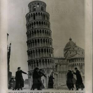 1956 Press Photo Priests Frolick In The Snow Looking For For Sale