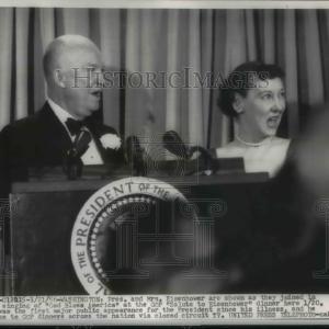 1956 Press Photo President & Mrs Eisenhower at a GOP dinner in Washington DC Where To Buy Low Pice