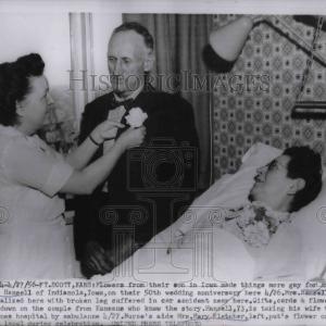 1956 Press Photo Mr. and Mrs. Ray Hansell celebrate 50th wedding anniversary Discount Wholesale