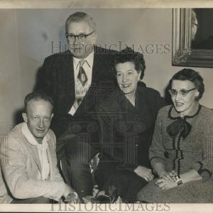 1956 Press Photo Mr. & Mrs. William Harris, Mr. & Mrs. Thomas Pakenham Outlet Fashion Style