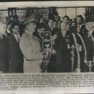 1956 Press Photo Josip Broz Tito Yugoslavian President Order