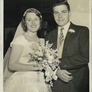 1956 Press Photo Newly weds Mr. & Mrs. James H. McCall Footlocker Online