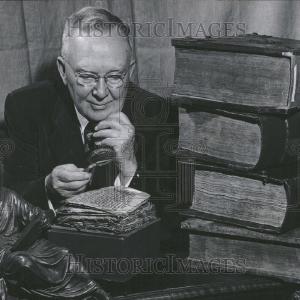 1956 Press Photo Dr. Fisher studying Aramaic dialect Discount Ebay