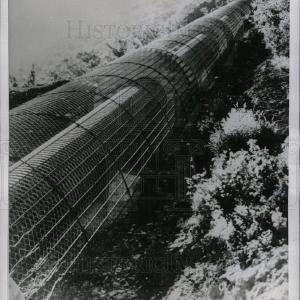 1956 Press Photo Pragneres France Water Plant Pipeline With Mastercard Cheap Pice