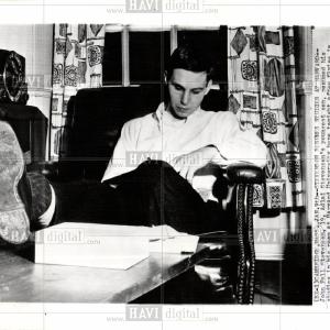 1956 Press Photo John Stevenson resumes study Harvard Sale For Cheap
