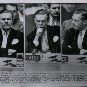 1956 Press Photo Henry Cabot Lodge Jr Genuine For Sale