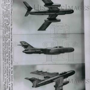 1956 Press Photo Drawings of Russian Flashlight Plane Sale Professional