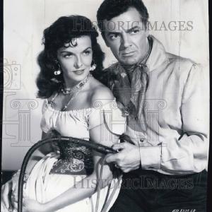 1956 Press Photo Jane Russell and Cornel Wilde Cheap Outlet Locations
