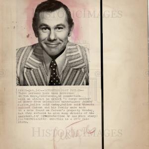 1971 Press Photo Johnny Carson Extortion Cheap Sale Release Dates