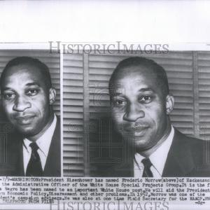 1955 Press Photo President Kisenhower Frederic Morrow Clearance In China