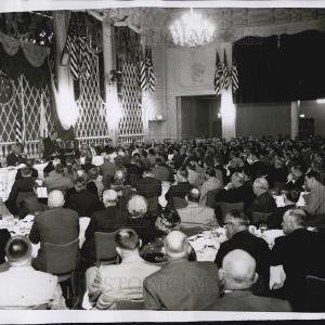 1955 Press Photo William Randolph Hearst Boston Visit Sale Visit