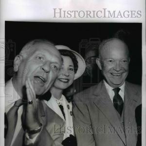 1955 Press Photo President Eisenhower & CA Governor Knight and his wife Cheap High Quality