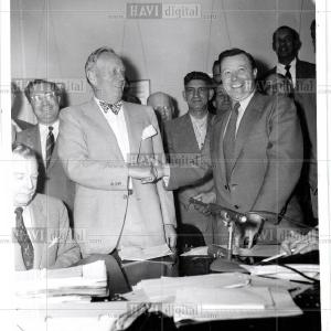 1955 Press Photo UAW Contract Negotiations  (GM1955) Online Cheap Pice