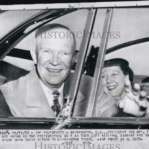 1955 Press Photo President Dwight Eisenhower & Mrs Eisenhower Cheap Sale Online Online